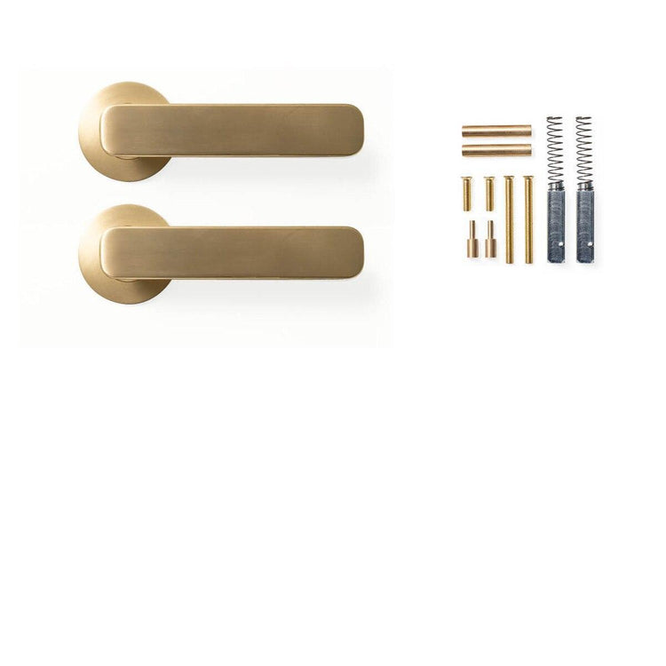 DOOR HANDLES - BRUSHED SATIN BRASS