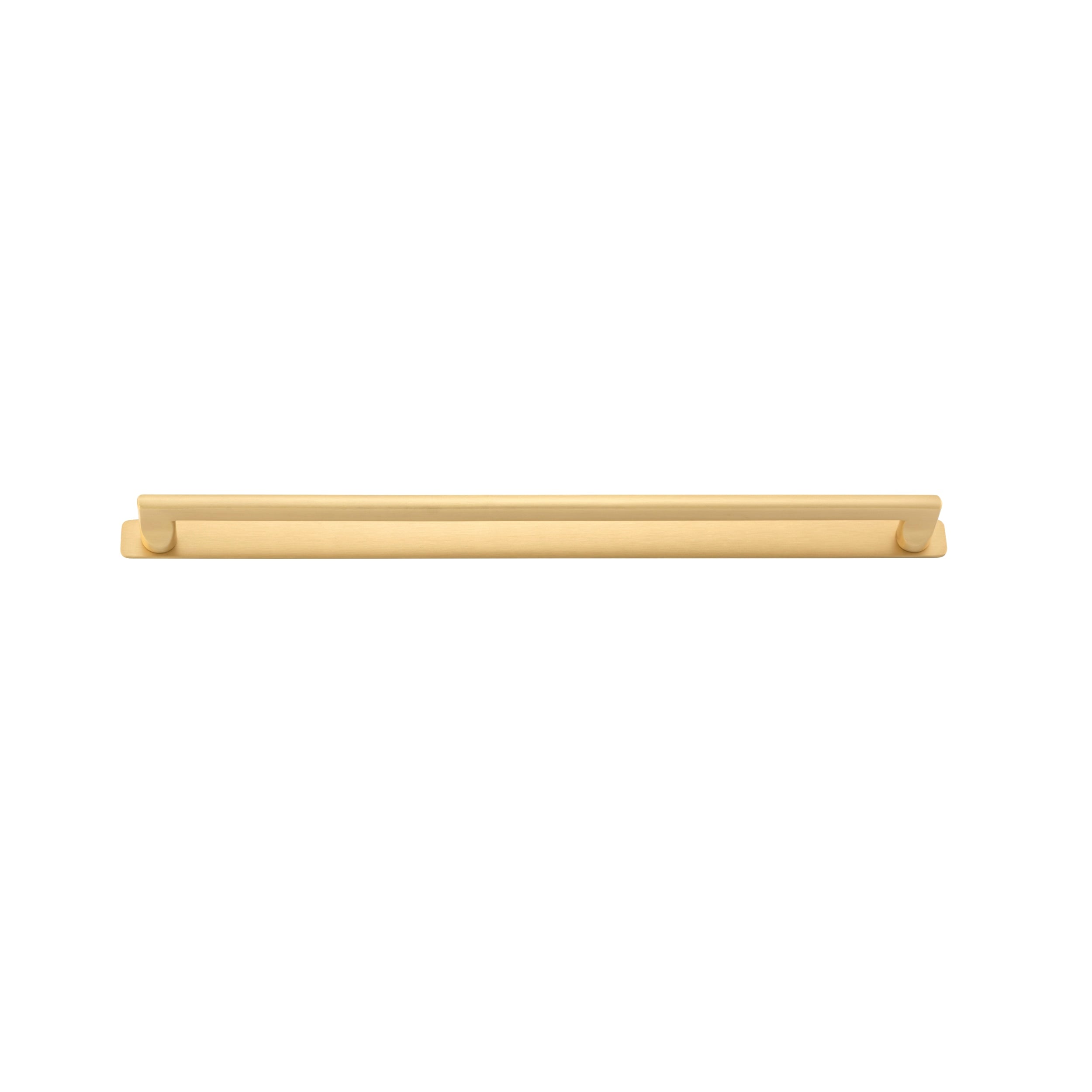 Iver Cabinet Pull Baltimore Brushed Brass CTC450mm With Backplate