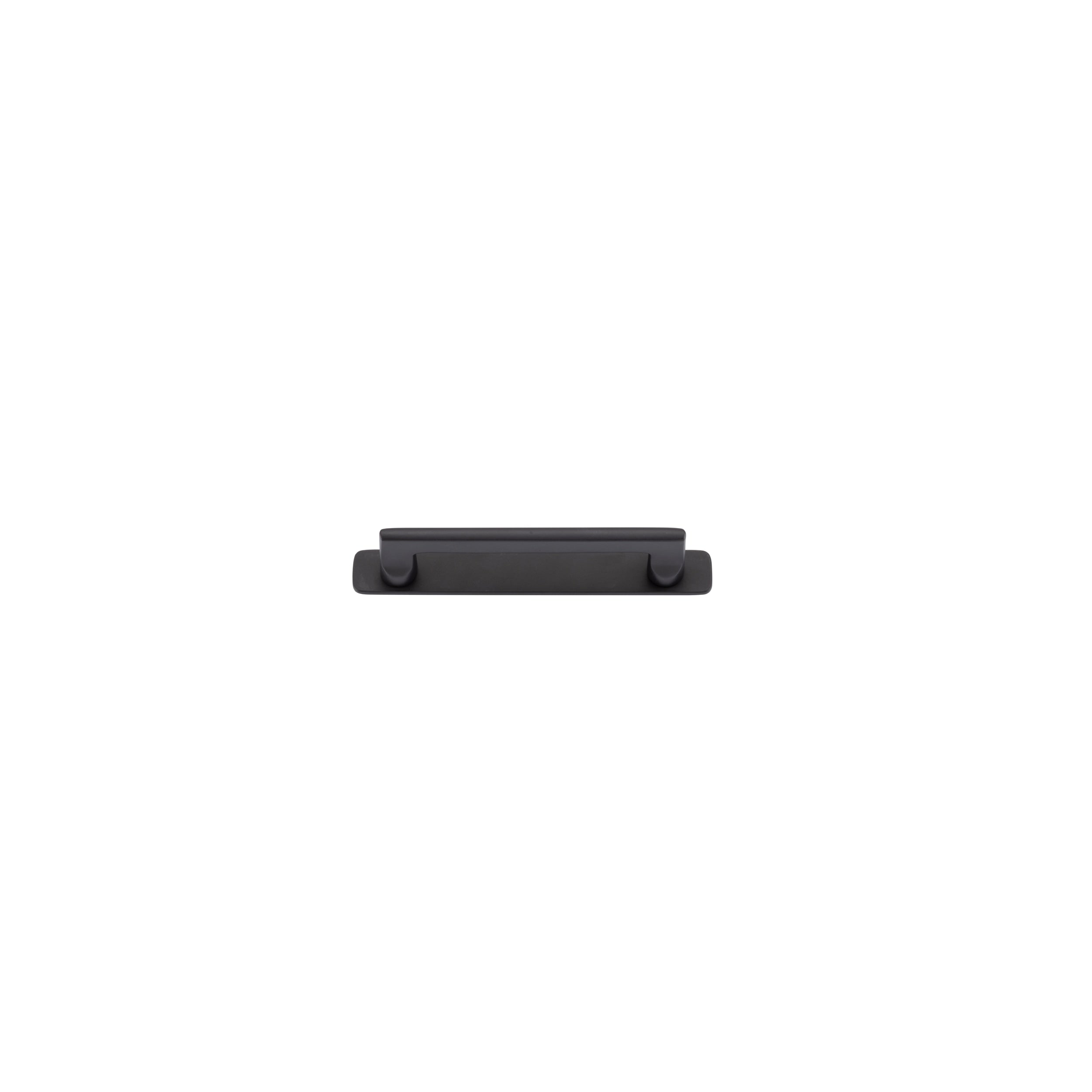 Iver Cabinet Pull Baltimore Matt Black CTC128mm With Backplate