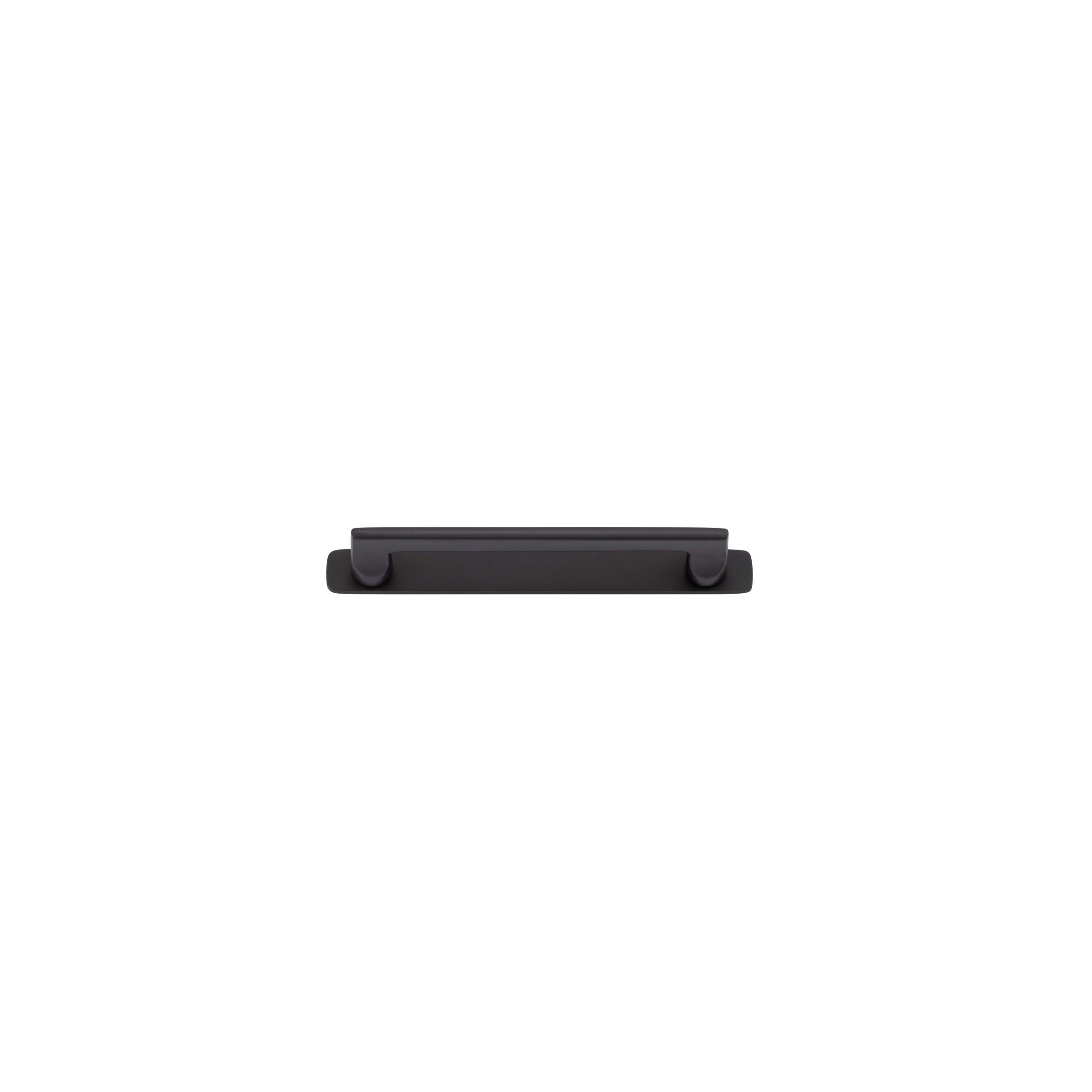 Iver Cabinet Pull Baltimore Matt Black CTC160mm With Backplate