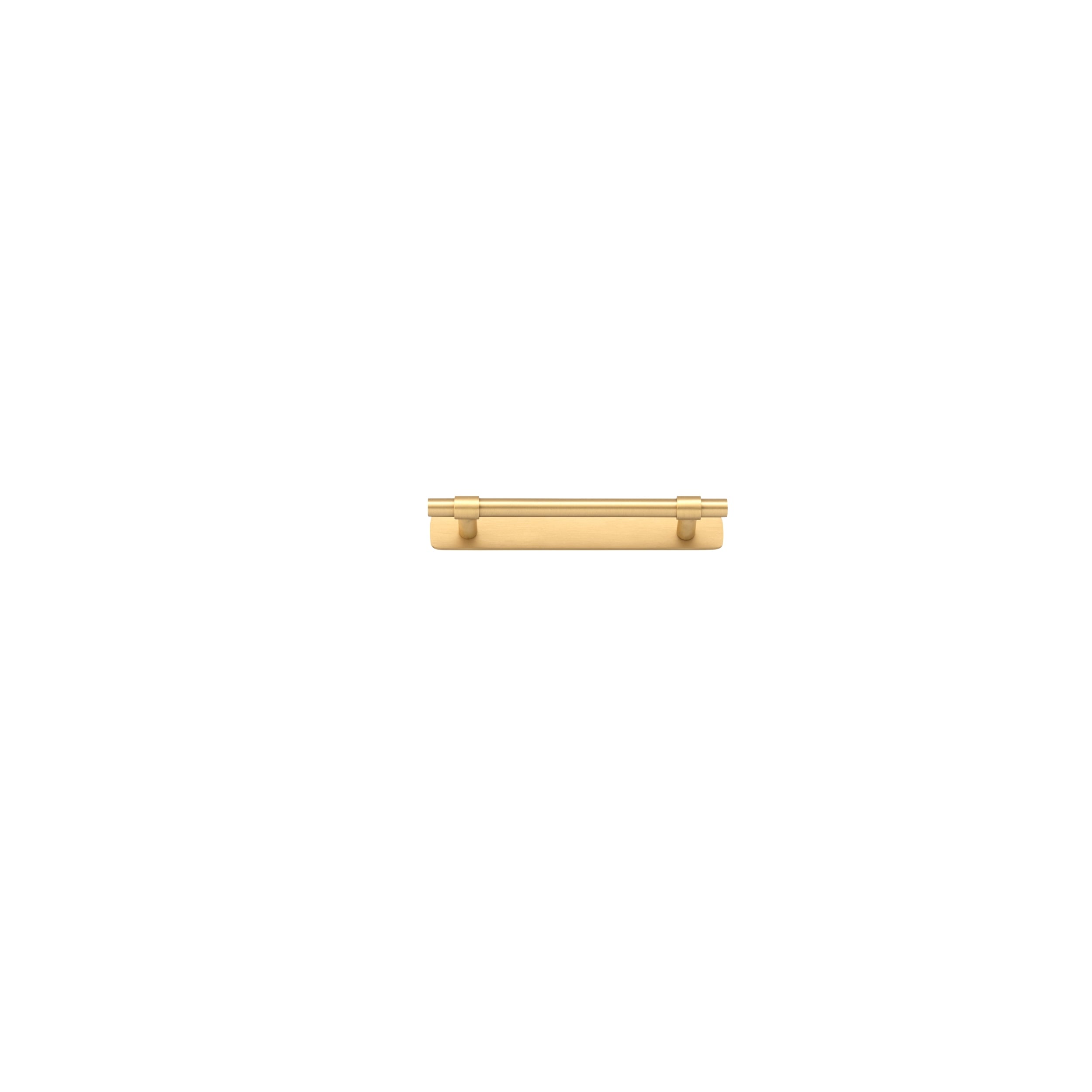 Iver Cabinet Pull Helsinki Brushed Brass CTC128mm With Backplate