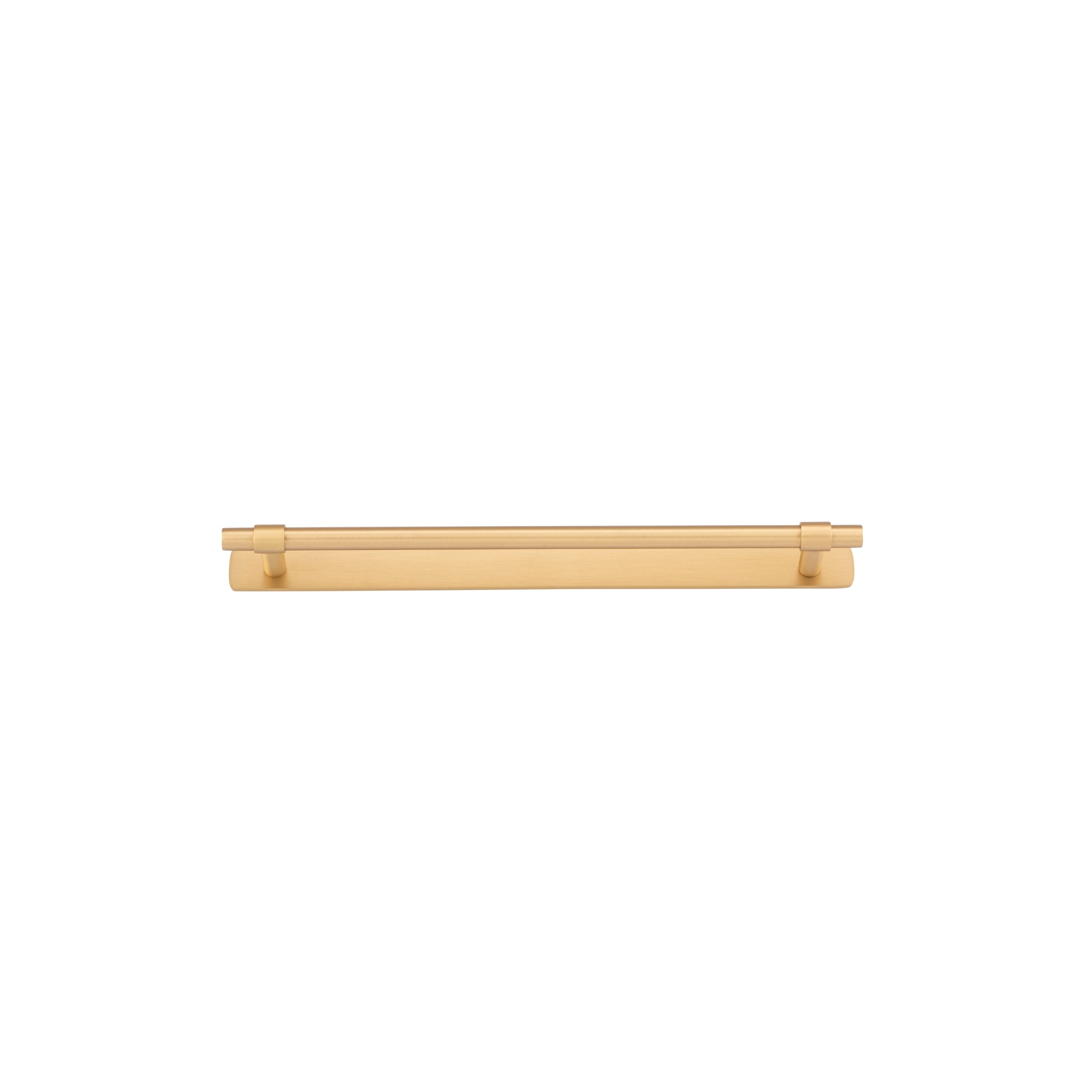 Iver Cabinet Pull Helsinki Brushed Brass CTC256mm With Backplate