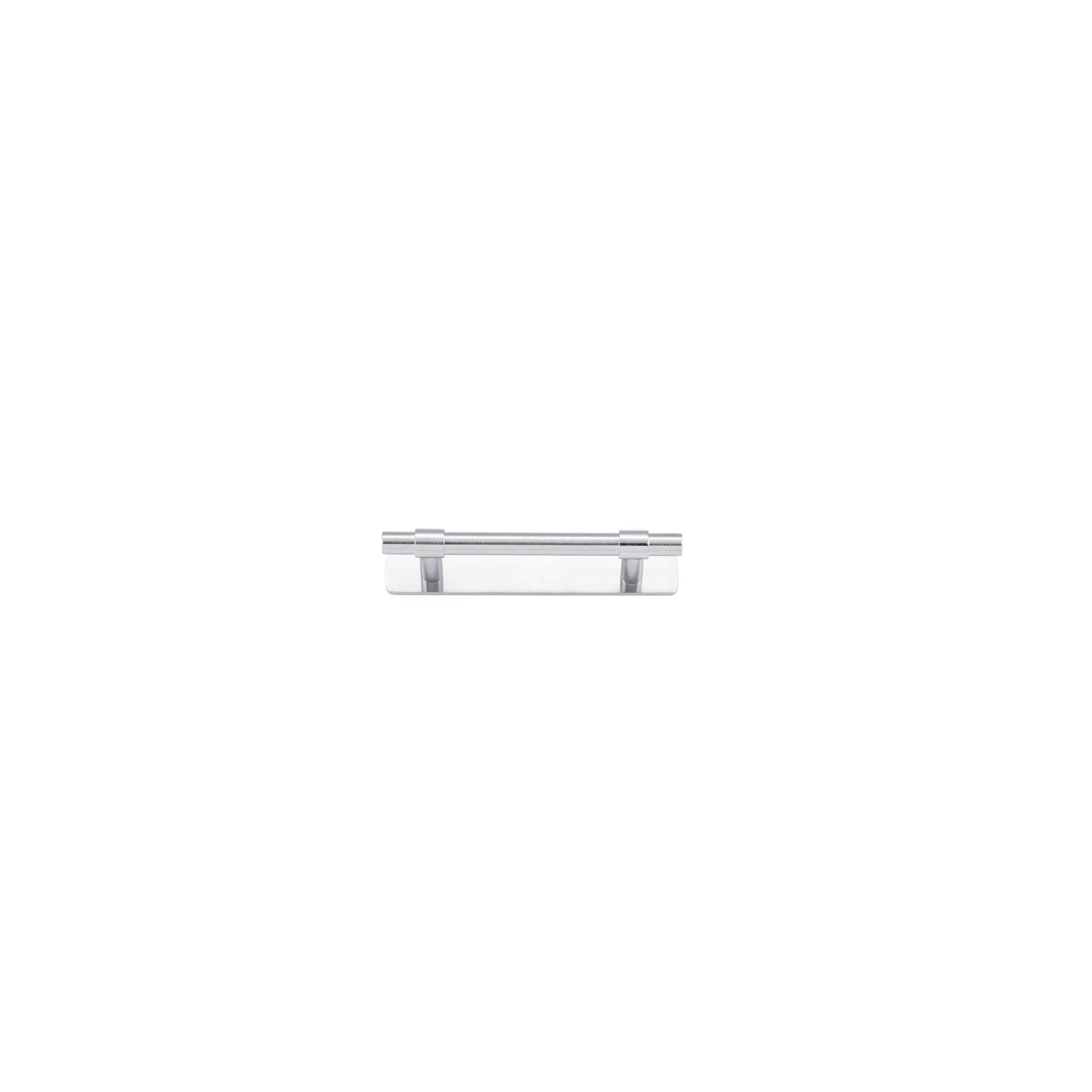 Iver Cabinet Pull Helsinki Brushed Chrome CTC96mm With Backplate