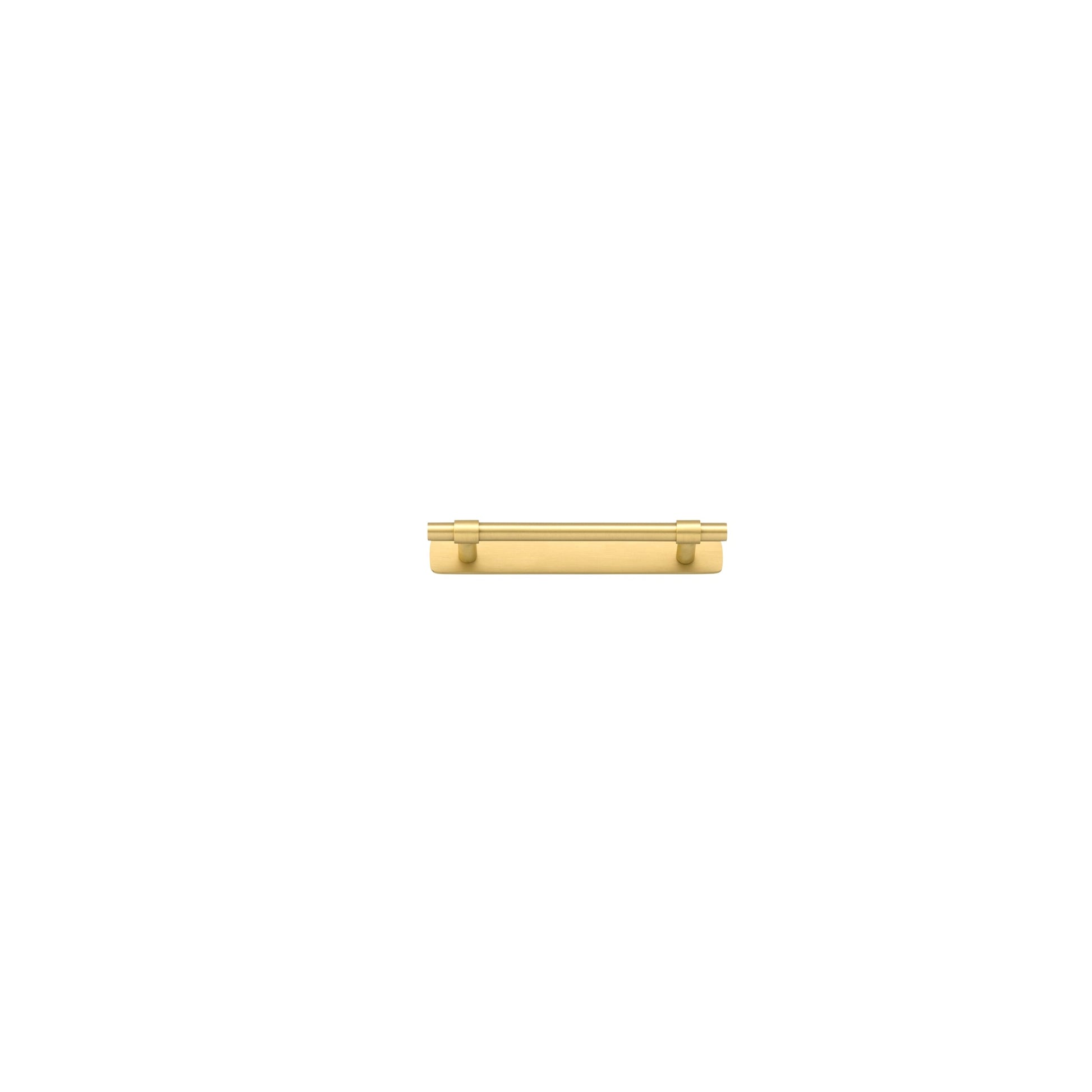 Iver Cabinet Pull Helsinki Brushed Gold PVD CTC128mm With Backplate