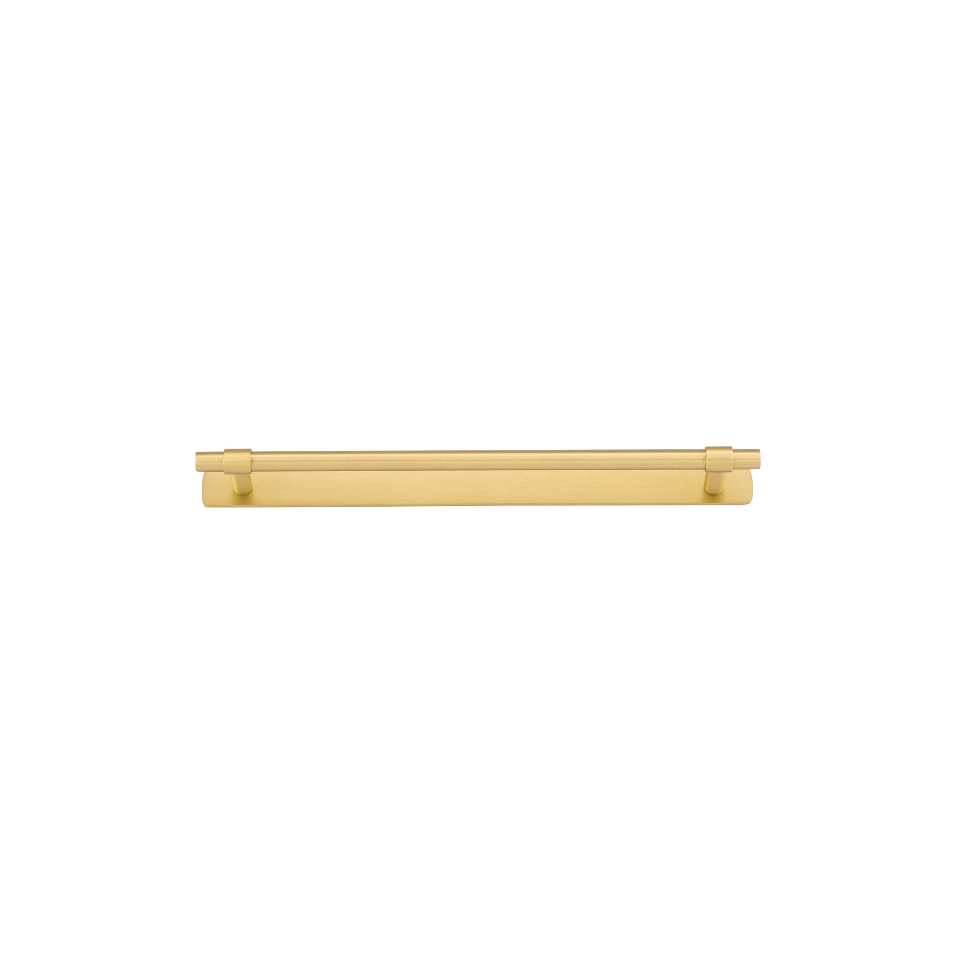 Iver Cabinet Pull Helsinki Brushed Gold PVD CTC256mm With Backplate