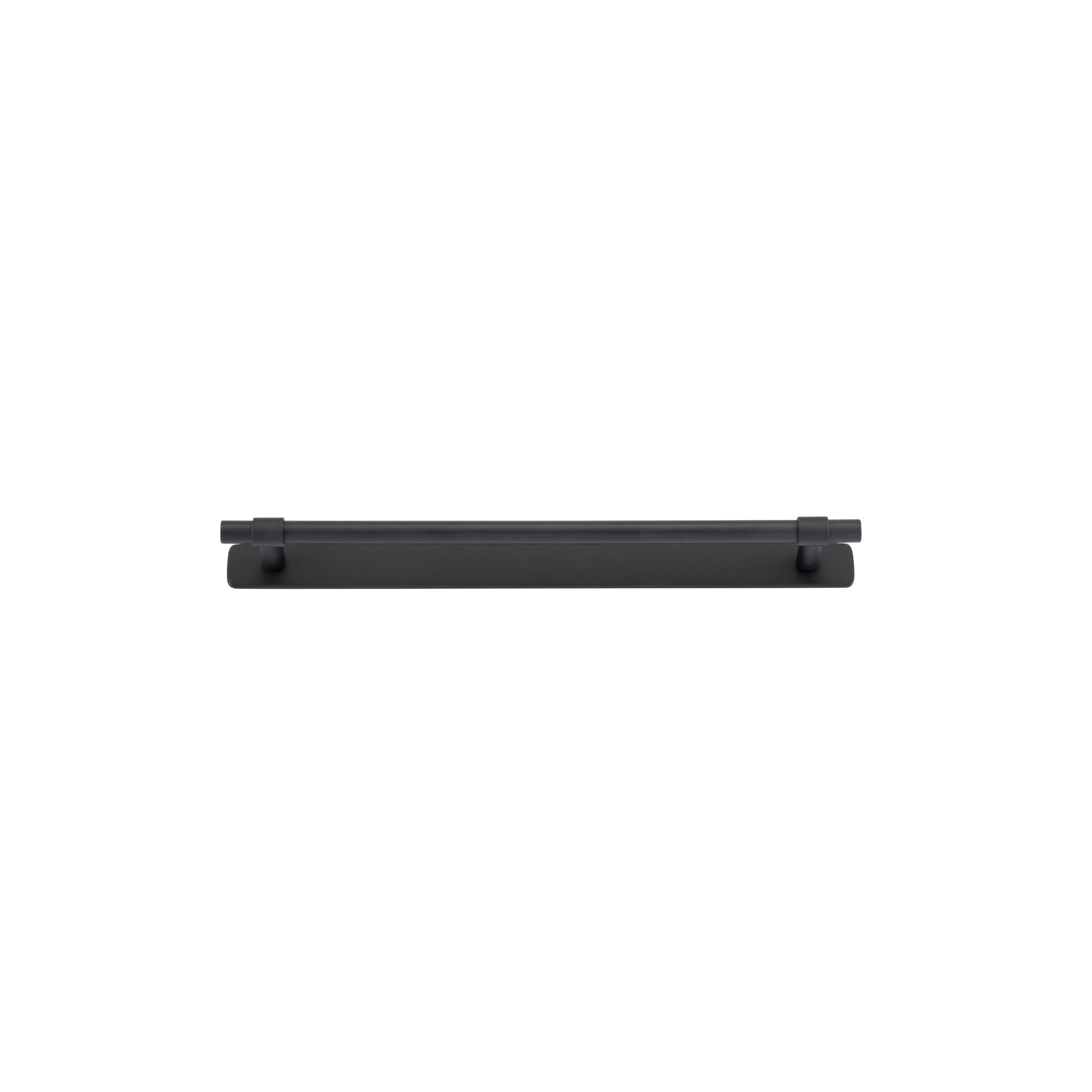 Iver Cabinet Pull Helsinki Matt Black CTC256mm With Backplate