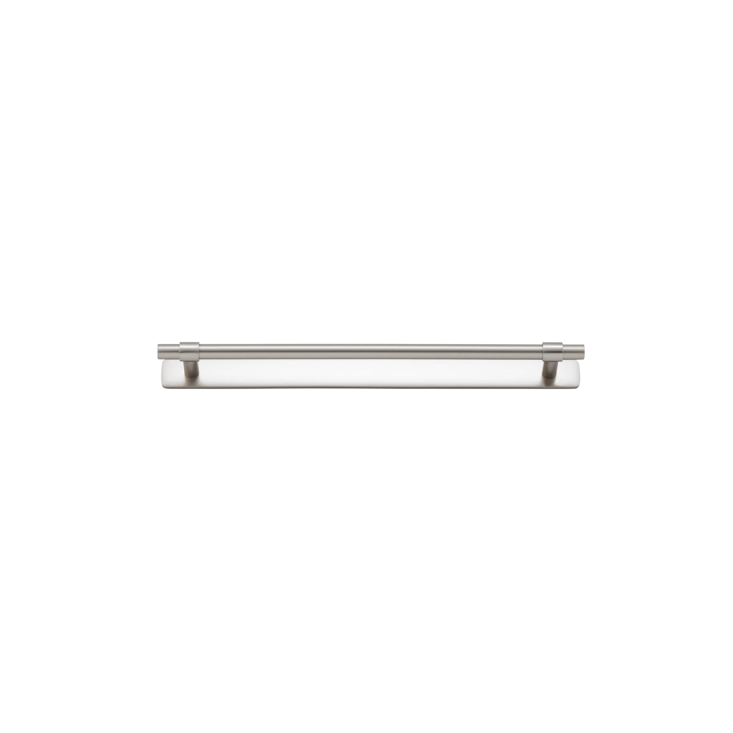 Iver Cabinet Pull Helsinki Satin Nickel CTC256mm With Backplate