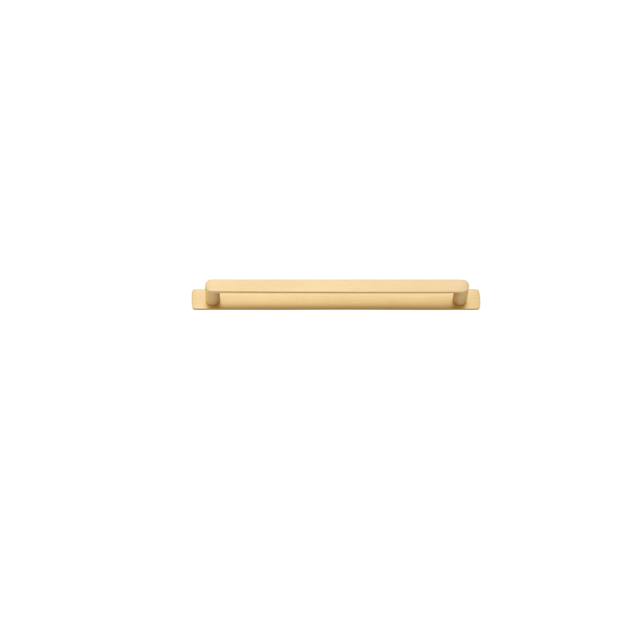 Iver Cabinet Pull Osaka Brushed Brass CTC256mm With Backplate