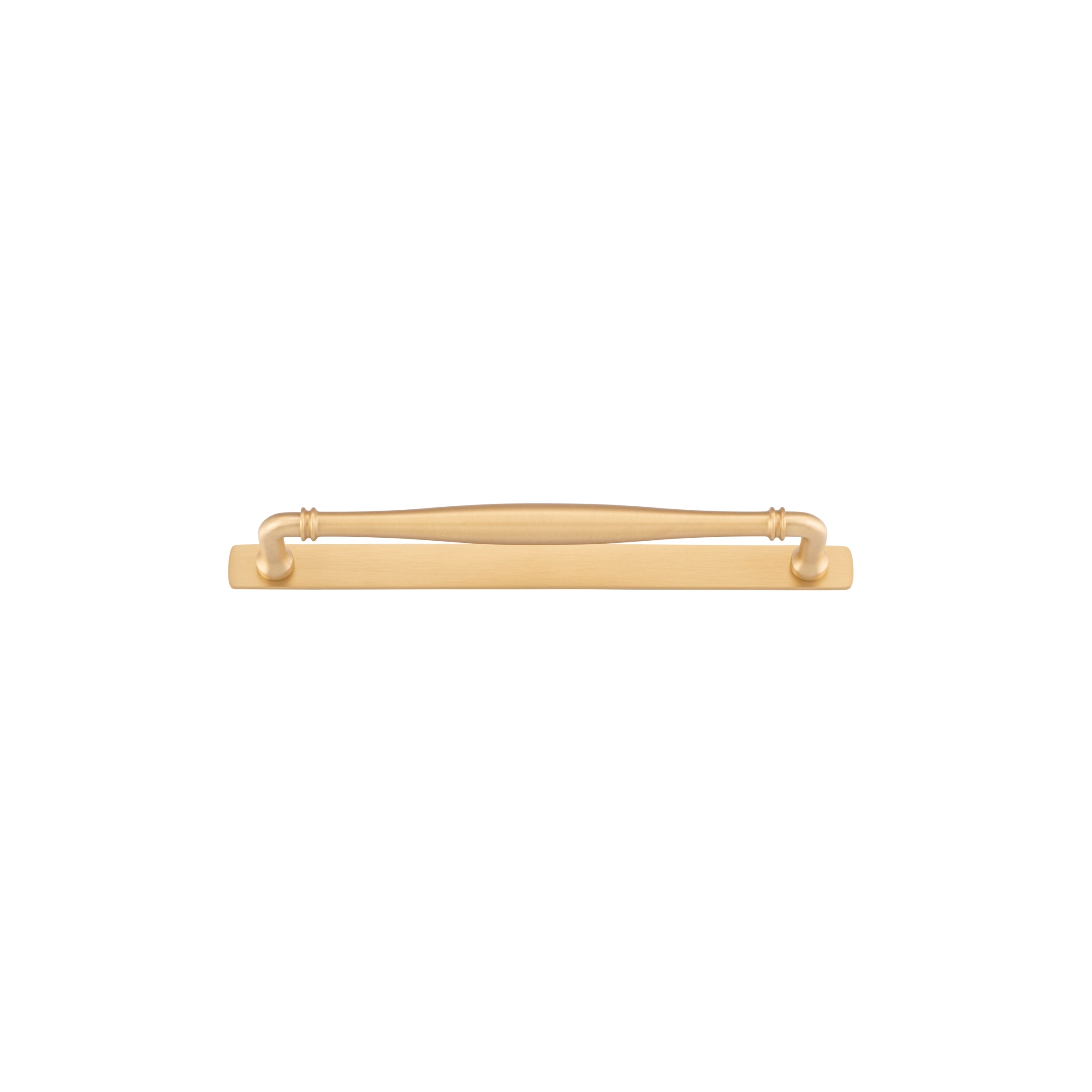 Iver Cabinet Pull Sarlat Brushed Brass CTC256mm With Backplate