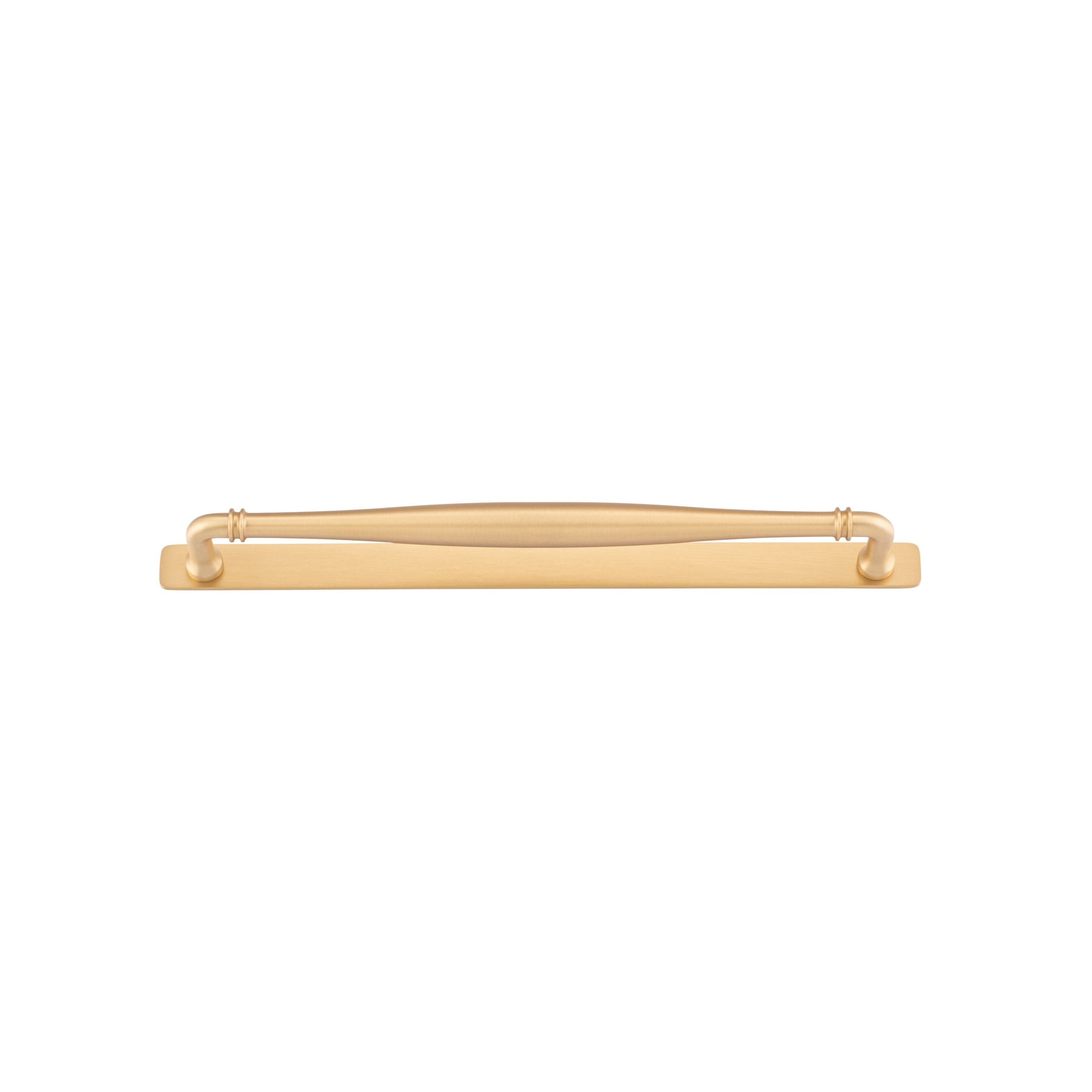 Iver Cabinet Pull Sarlat Brushed Brass CTC320mm With Backplate