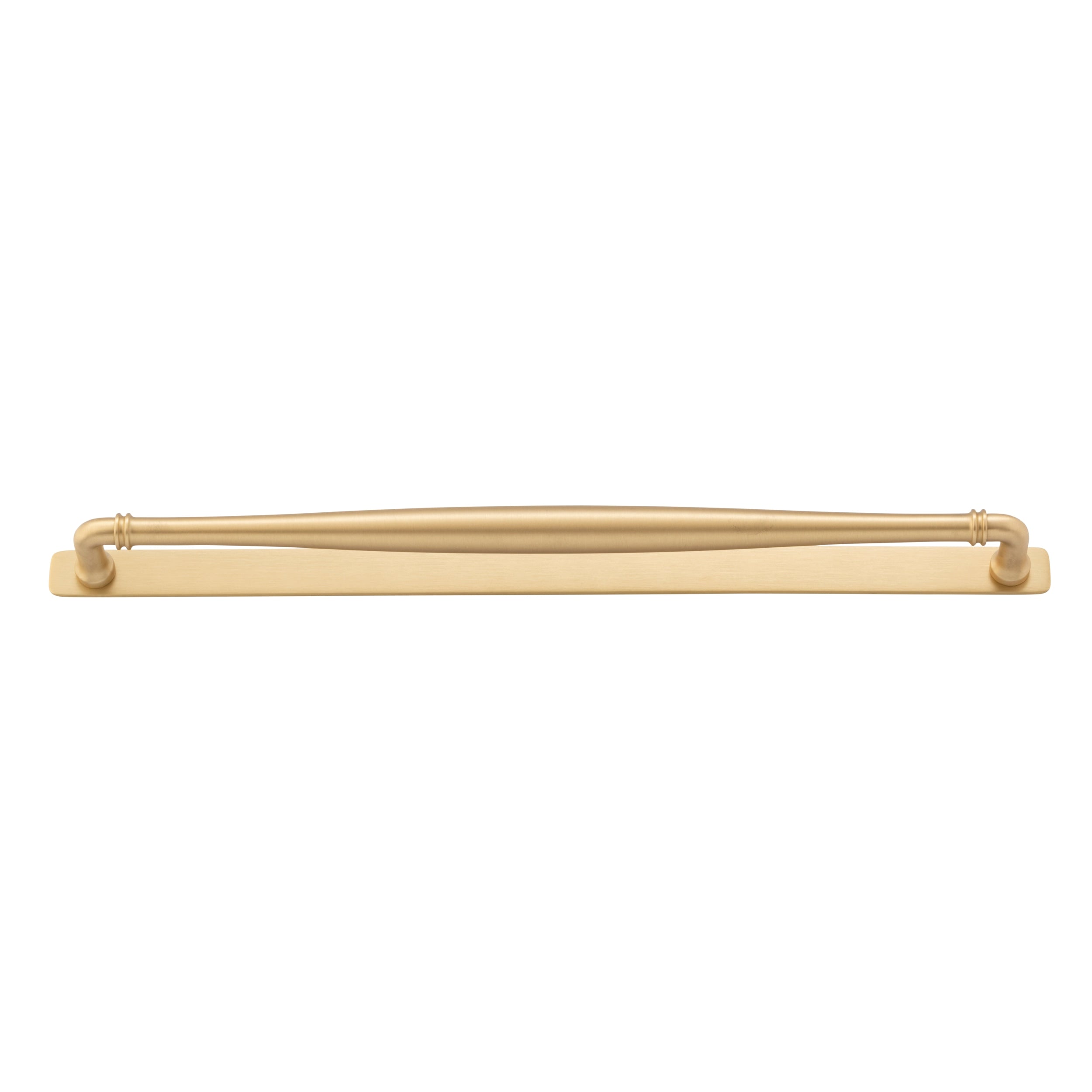 Iver Cabinet Pull Sarlat Brushed Brass CTC450mm With Backplate