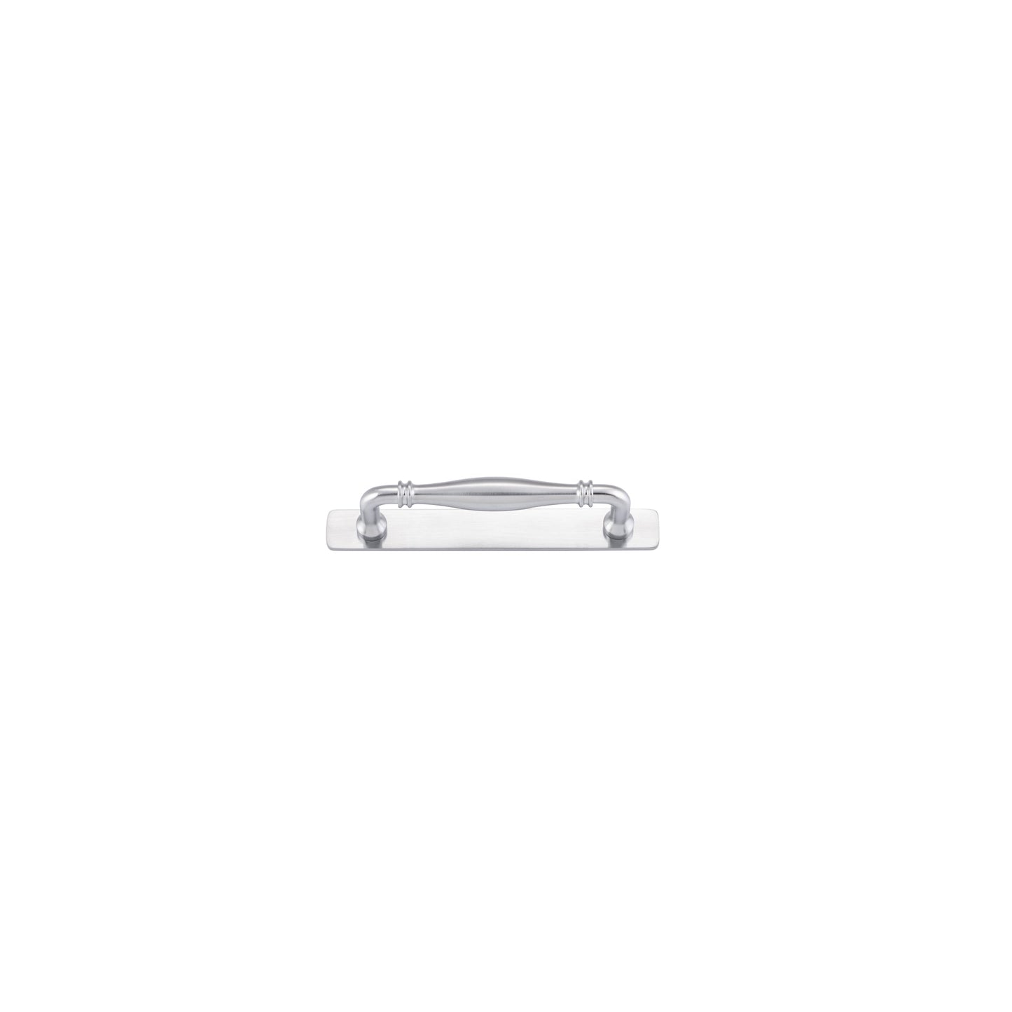 Iver Cabinet Pull Sarlat Brushed Chrome CTC128mm With Backplate