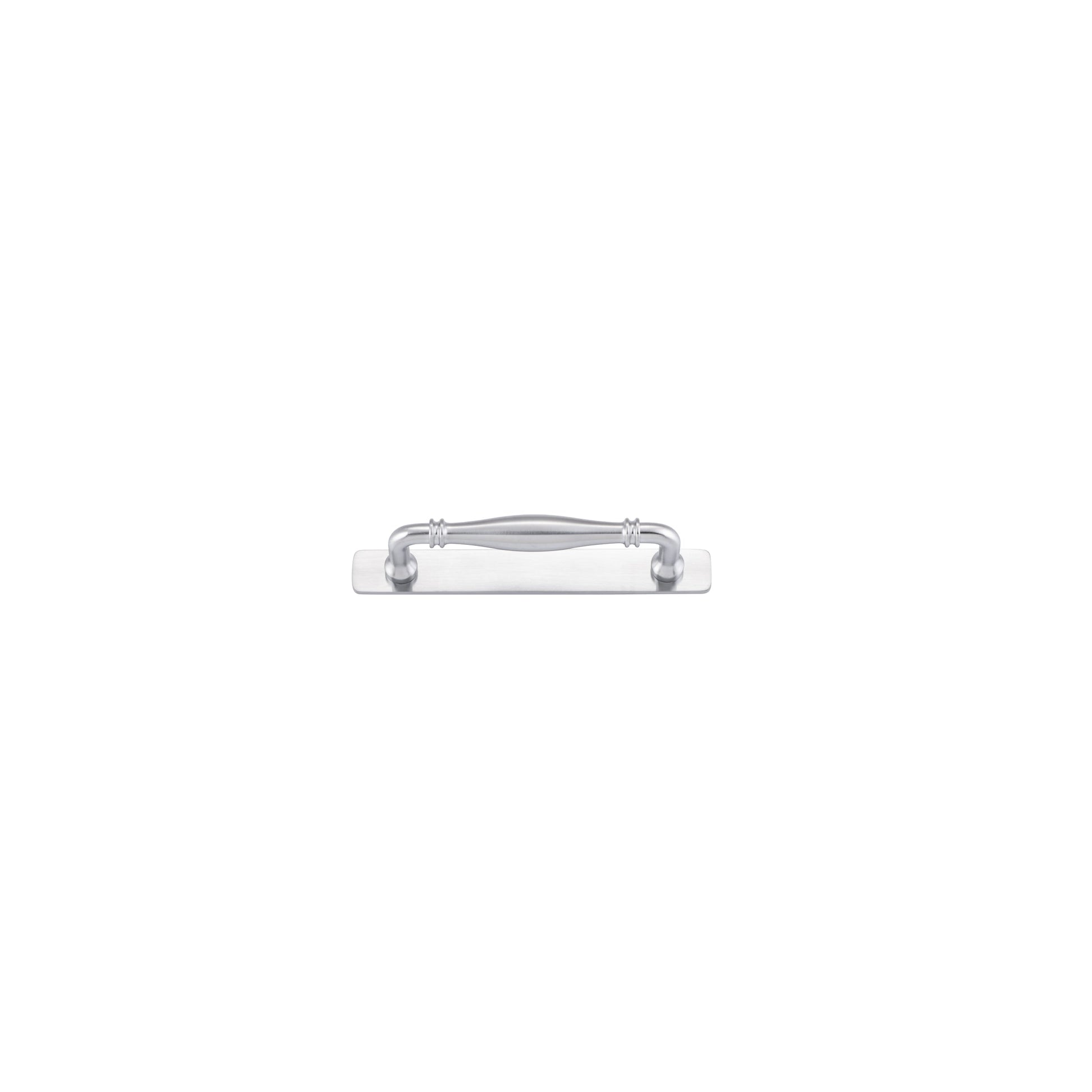 Iver Cabinet Pull Sarlat Brushed Chrome CTC128mm With Backplate