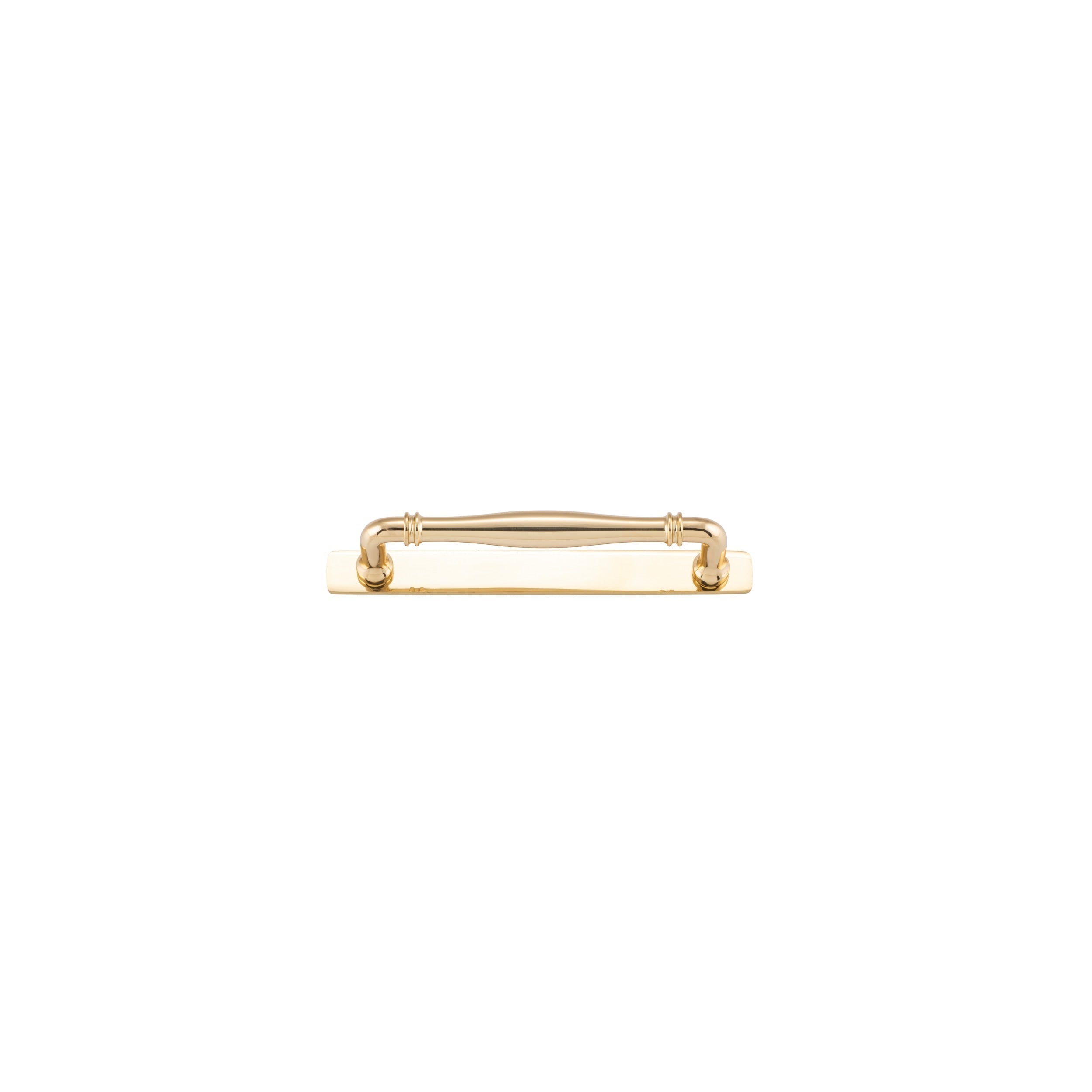 Iver Cabinet Pull Sarlat Polished Brass CTC160mm With Backplate