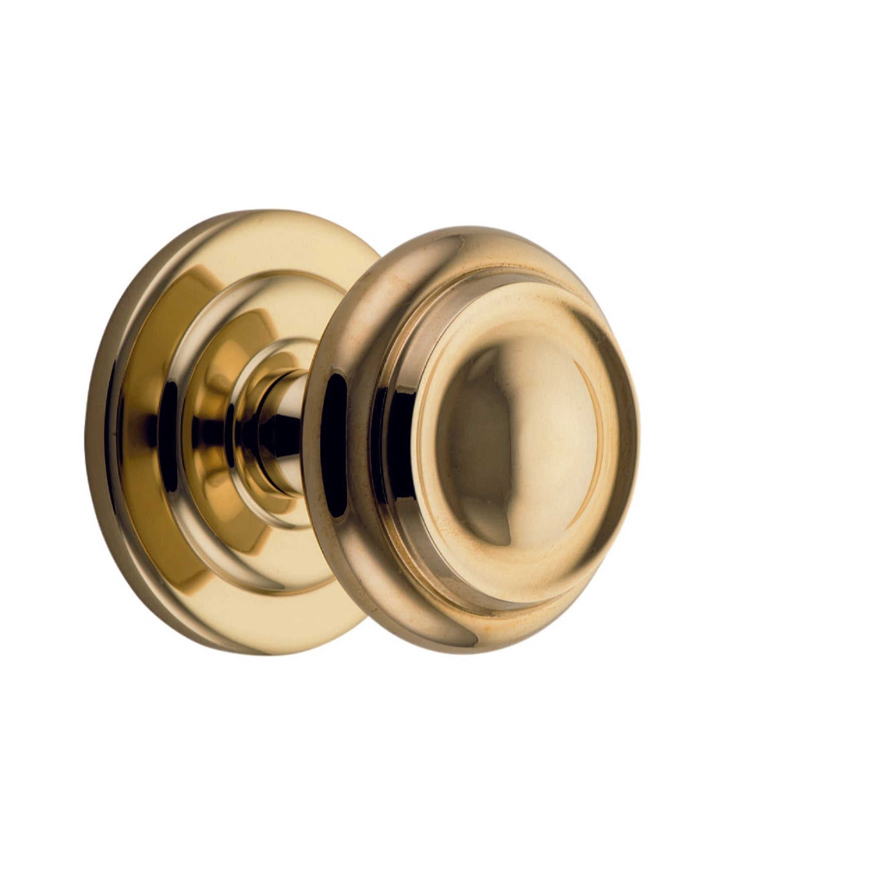 Iver Centre Door Knob Sarlat Polished Brass