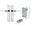 Iver Door Handle Annecy Chamfered Key/Key Polished Chrome Entrance Kit