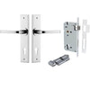 Iver Door Handle Annecy Chamfered Key/Thumb Polished Chrome Entrance Kit