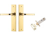 Iver Door Handle Annecy Chamfered Polished Brass Passage Kit