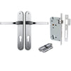 Iver Door Handle Annecy Oval Euro Key/Key Brushed Chrome Entrance Kit