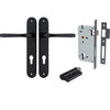 Iver Door Handle Annecy Oval Euro Key/Key Matt Black Entrance Kit