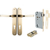 Iver Door Handle Annecy Oval Euro Key/Key Polished Brass Entrance Kit