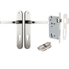 Iver Door Handle Annecy Oval Euro Key/Key Polished Nickel Entrance Kit