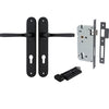 Iver Door Handle Annecy Oval Euro Key/Thumb Matt Black Entrance Kit