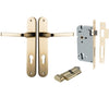 Iver Door Handle Annecy Oval Euro Key/Thumb Polished Brass Entrance Kit