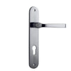 Iver Door Handle Annecy Oval Euro Pair Brushed Chrome