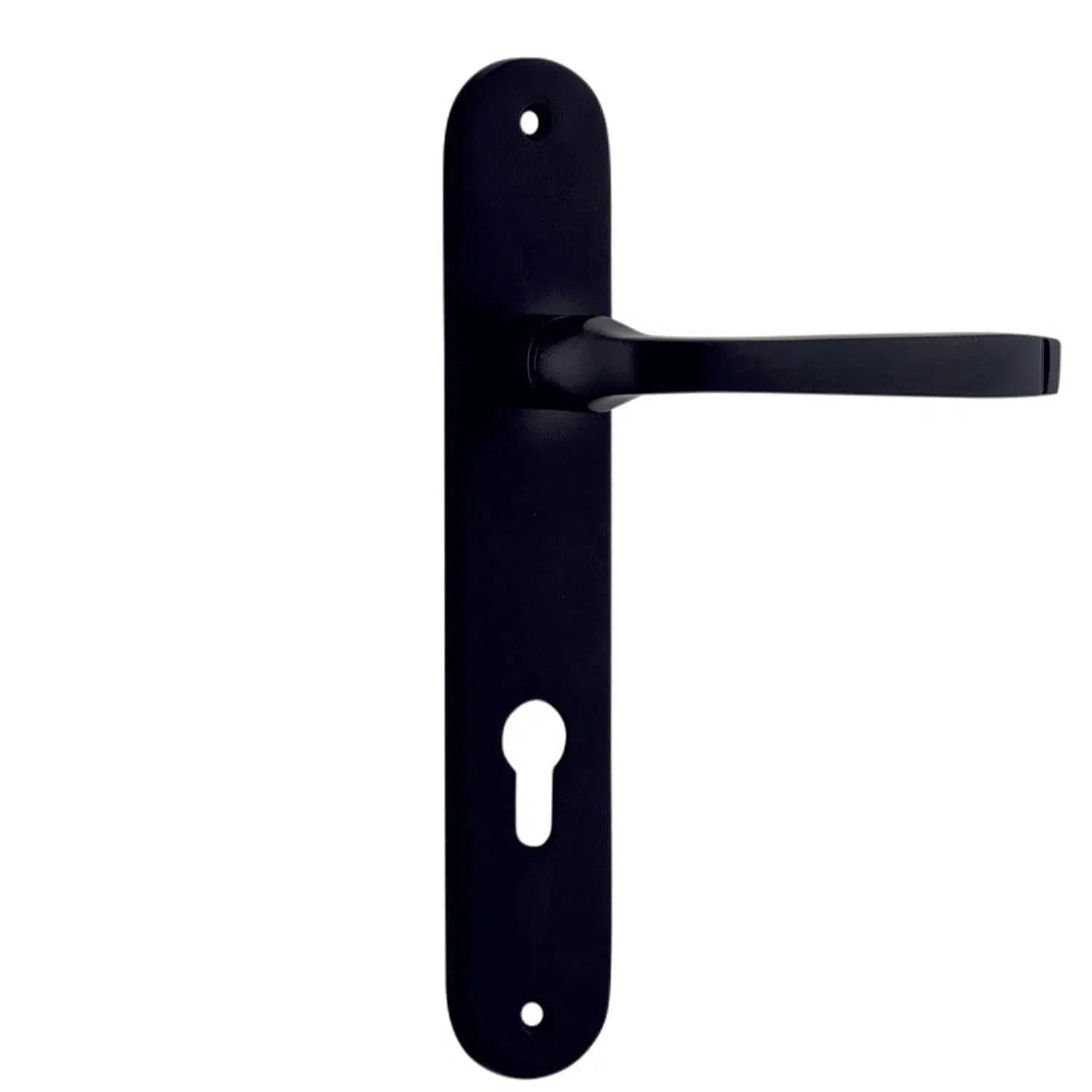 Iver Door Handle Annecy Oval Euro Pair Matt Black