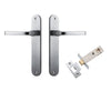 Iver Door Handle Annecy Oval Latch Brushed Chrome Passage Kit