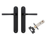 Iver Door Handle Annecy Oval Latch Matt Black Passage Kit