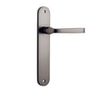 Iver Door Handle Annecy Oval Latch Pair Satin Nickel