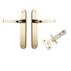 Iver Door Handle Annecy Oval Latch Polished Brass Passage Kit