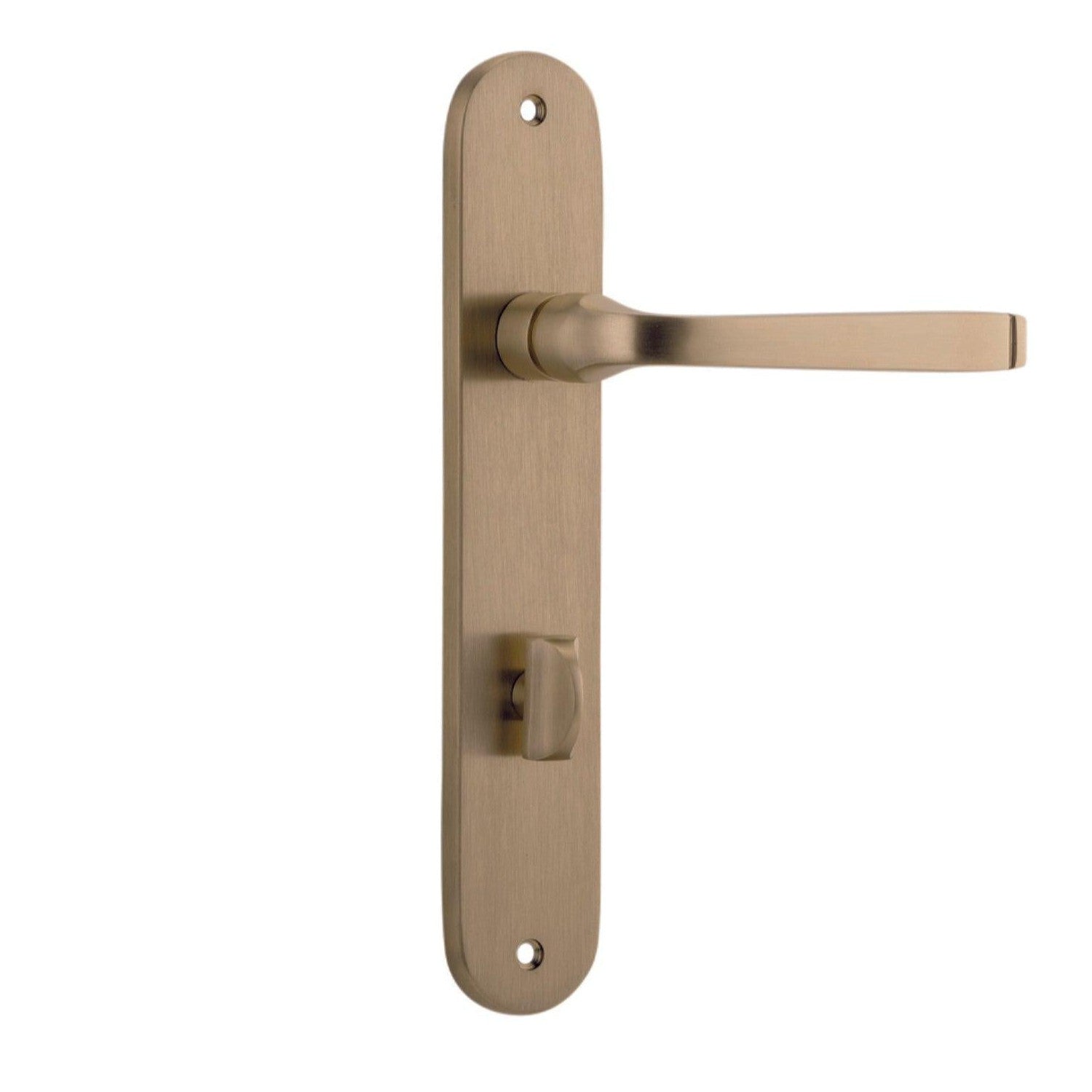 Iver Door Handle Annecy Oval Privacy Pair Brushed Brass