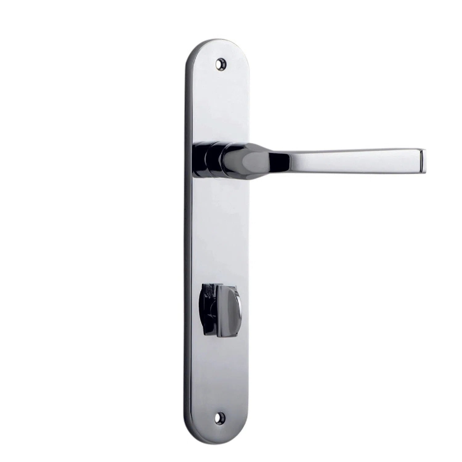 Iver Door Handle Annecy Oval Privacy Pair Polished Chrome