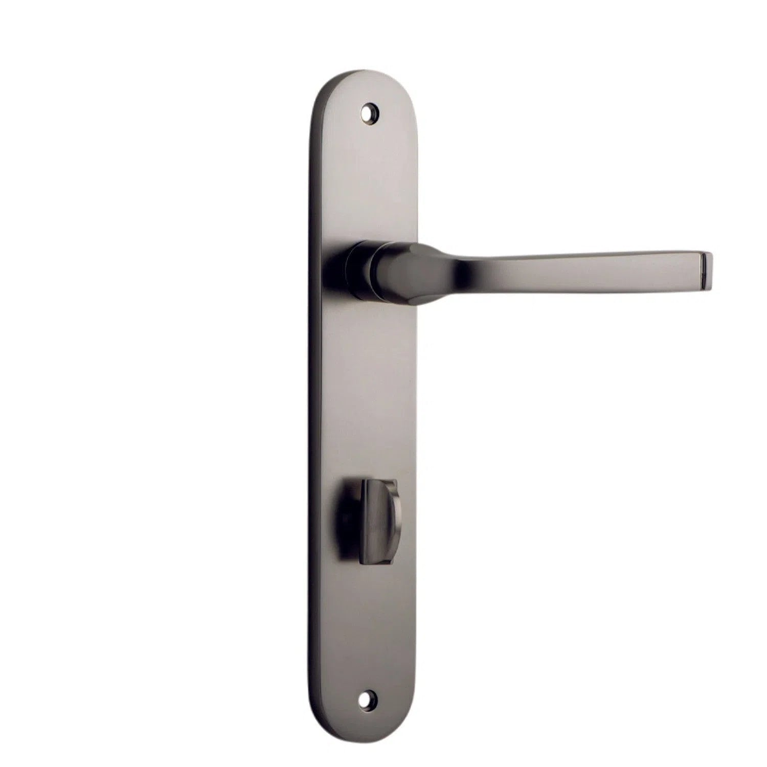 Iver Door Handle Annecy Oval Privacy Pair Satin Nickel