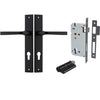 Iver Door Handle Annecy Rectangular Euro Key/Key Matt Black Entrance Kit