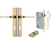 Iver Door Handle Annecy Rectangular Euro Key/Key Polished Brass Entrance Kit