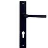 Iver Door Handle Annecy Rectangular Euro Pair Matt Black