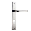 Iver Door Handle Annecy Rectangular Euro Pair Polished Nickel