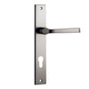 Iver Door Handle Annecy Rectangular Euro Pair Satin Nickel