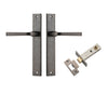 Iver Door Handle Annecy Rectangular Latch Distressed Nickel Passage Kit