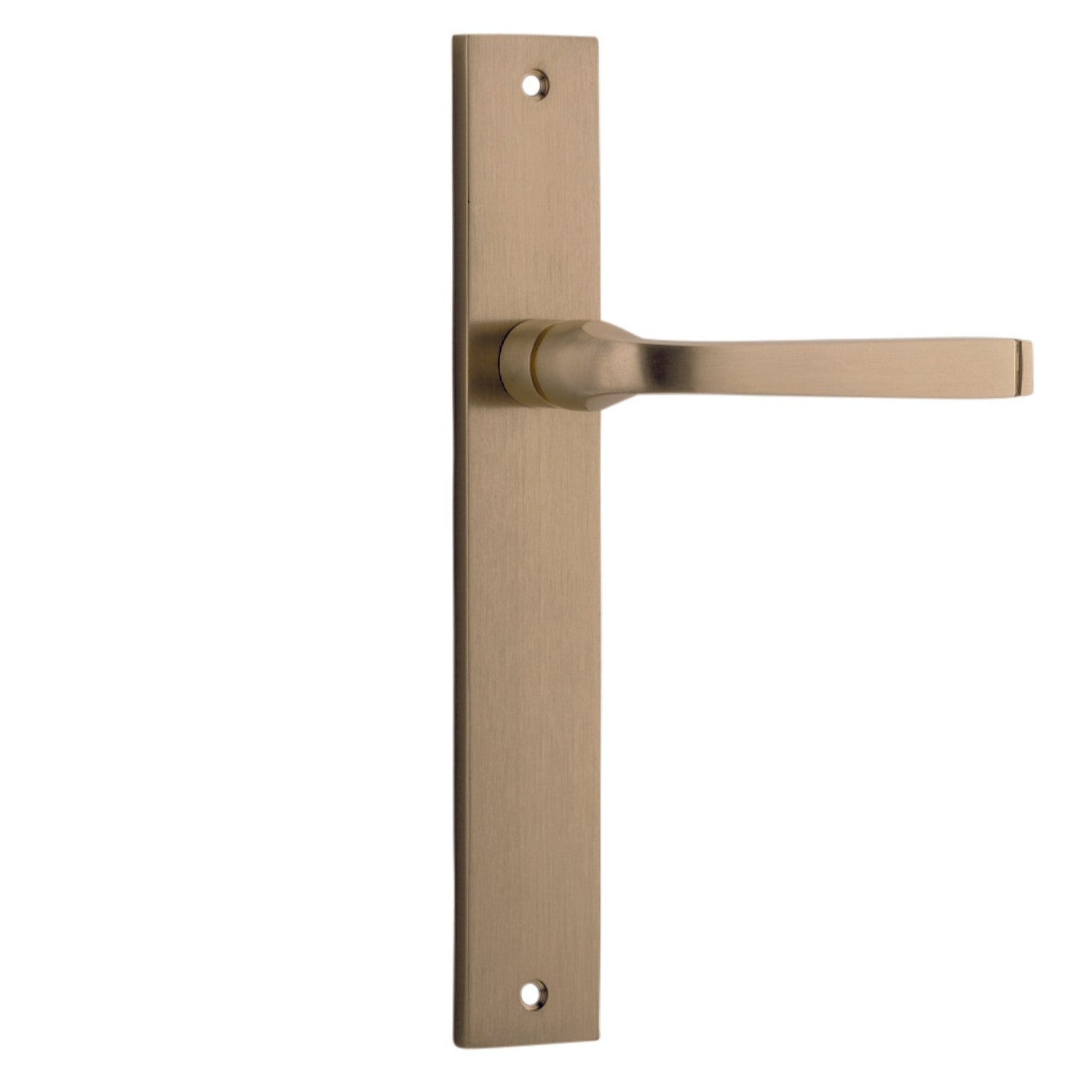 Iver Door Handle Annecy Rectangular Latch Pair Brushed Brass