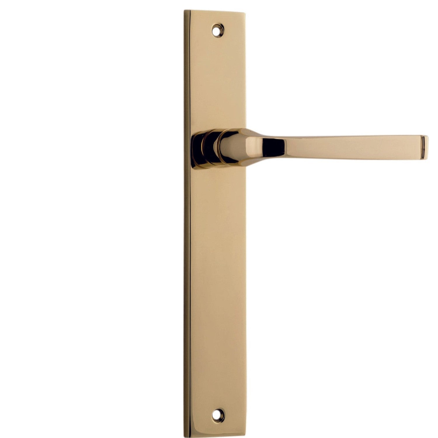 Iver Door Handle Annecy Rectangular Latch Pair Polished Brass