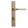 Iver Door Handle Annecy Rectangular Privacy Pair Brushed Brass