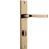 Iver Door Handle Annecy Rectangular Privacy Pair Polished Brass