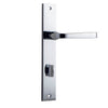 Iver Door Handle Annecy Rectangular Privacy Pair Polished Chrome