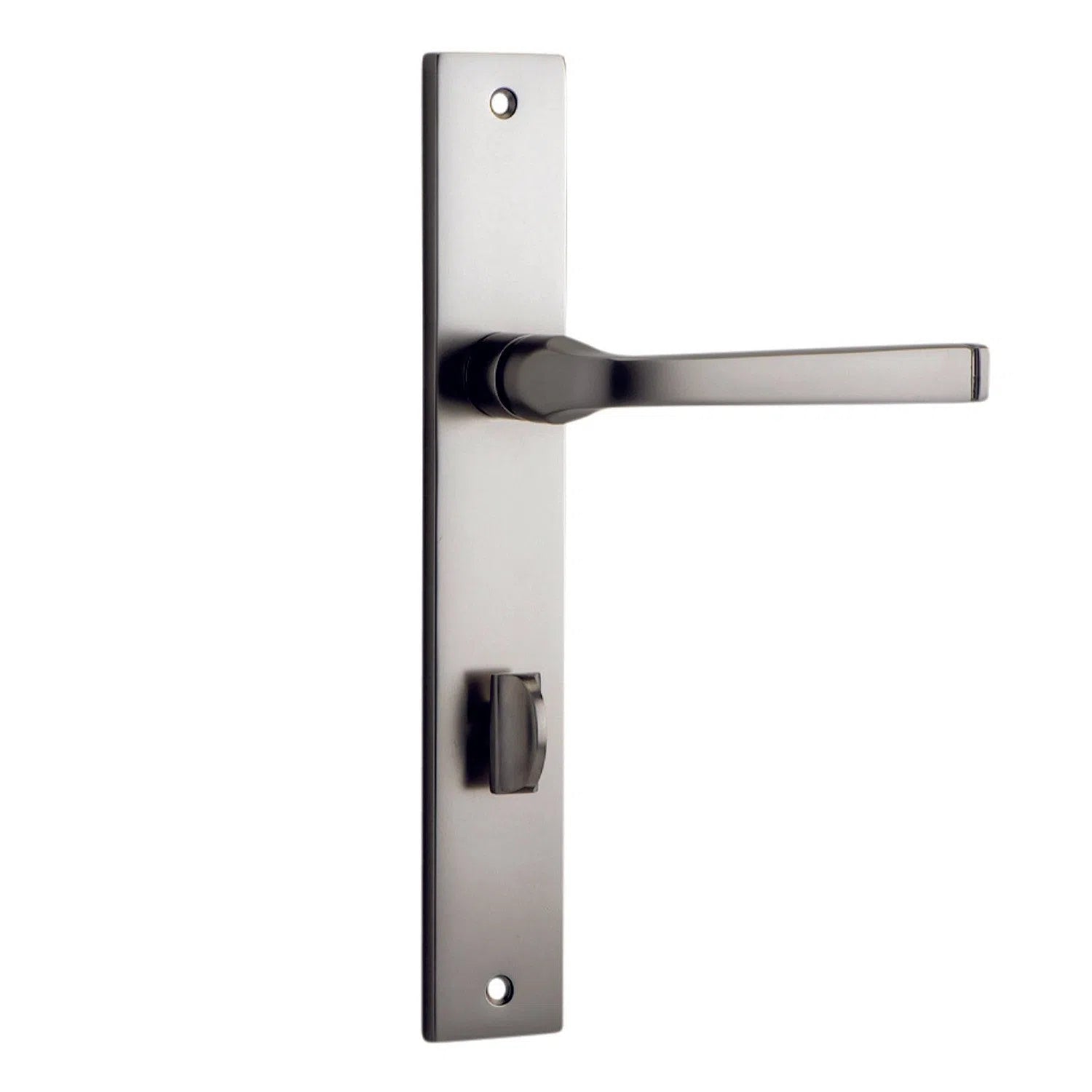 Iver Door Handle Annecy Rectangular Privacy Pair Satin Nickel