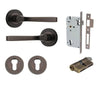 Iver Door Handle Annecy Round Rose Pair Key/Key Signature Brass Entrance Kit